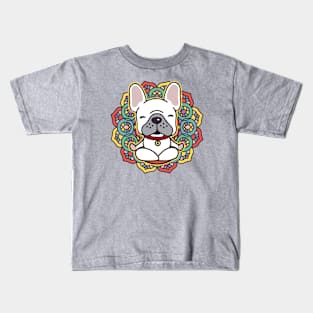 Yoga pug mandala meditation funny meme dog Kids T-Shirt